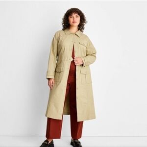 Long Sleeve Belted Trench Coat- Future Collective w Reese Blutstein 3X